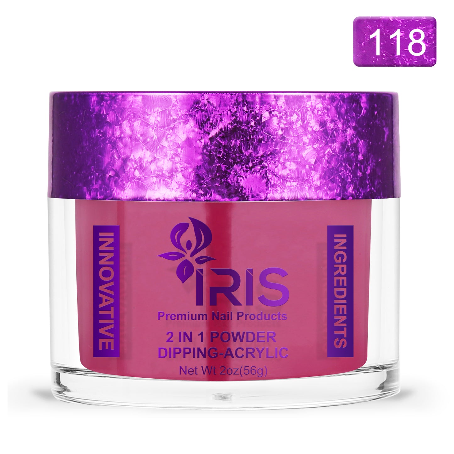 Dip/Acrylic Powder Lacquer/Gel 15ml Number 118 Purplish Pink