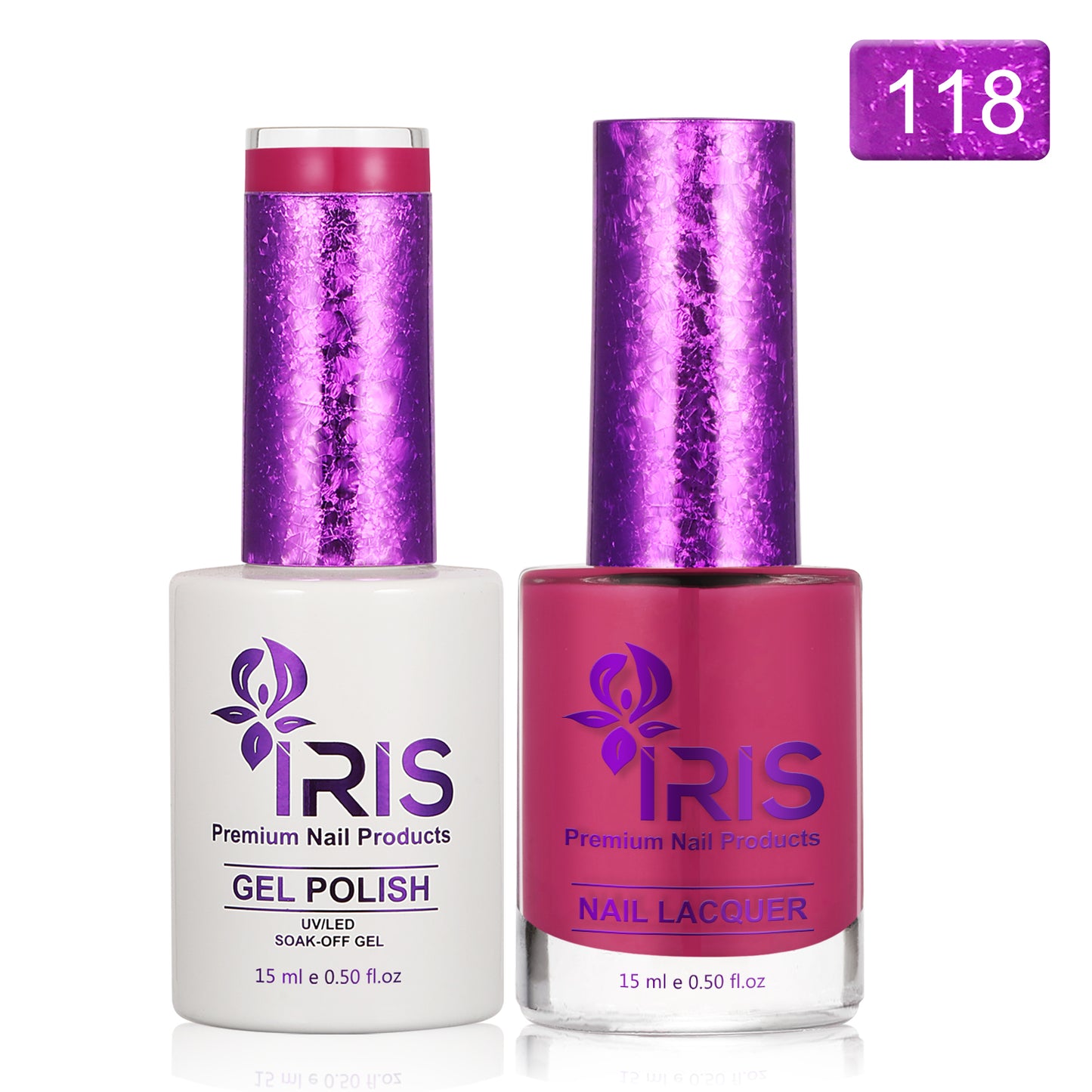 Dip/Acrylic Powder Lacquer/Gel 15ml Number 118 Purplish Pink