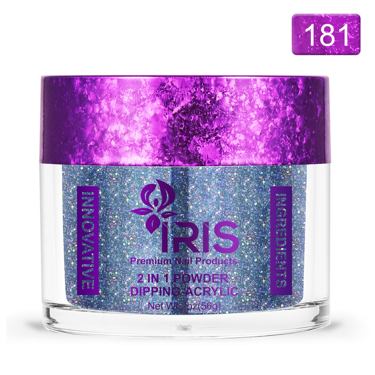 Dip/Acrylic Powder Lacquer/Gel 15ml Number 181 Marble Blue