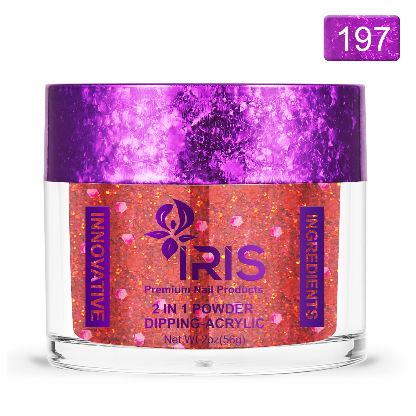 Dip/Acrylic Powder Lacquer/Gel 15ml Number 197 Vivid Auburn