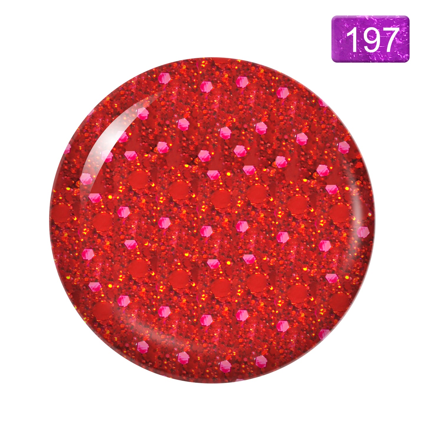 Dip/Acrylic Powder Lacquer/Gel 15ml Number 197 Vivid Auburn