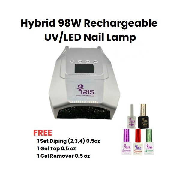 Hybrid 98W Rechargeable UV/LED Nail Lamp