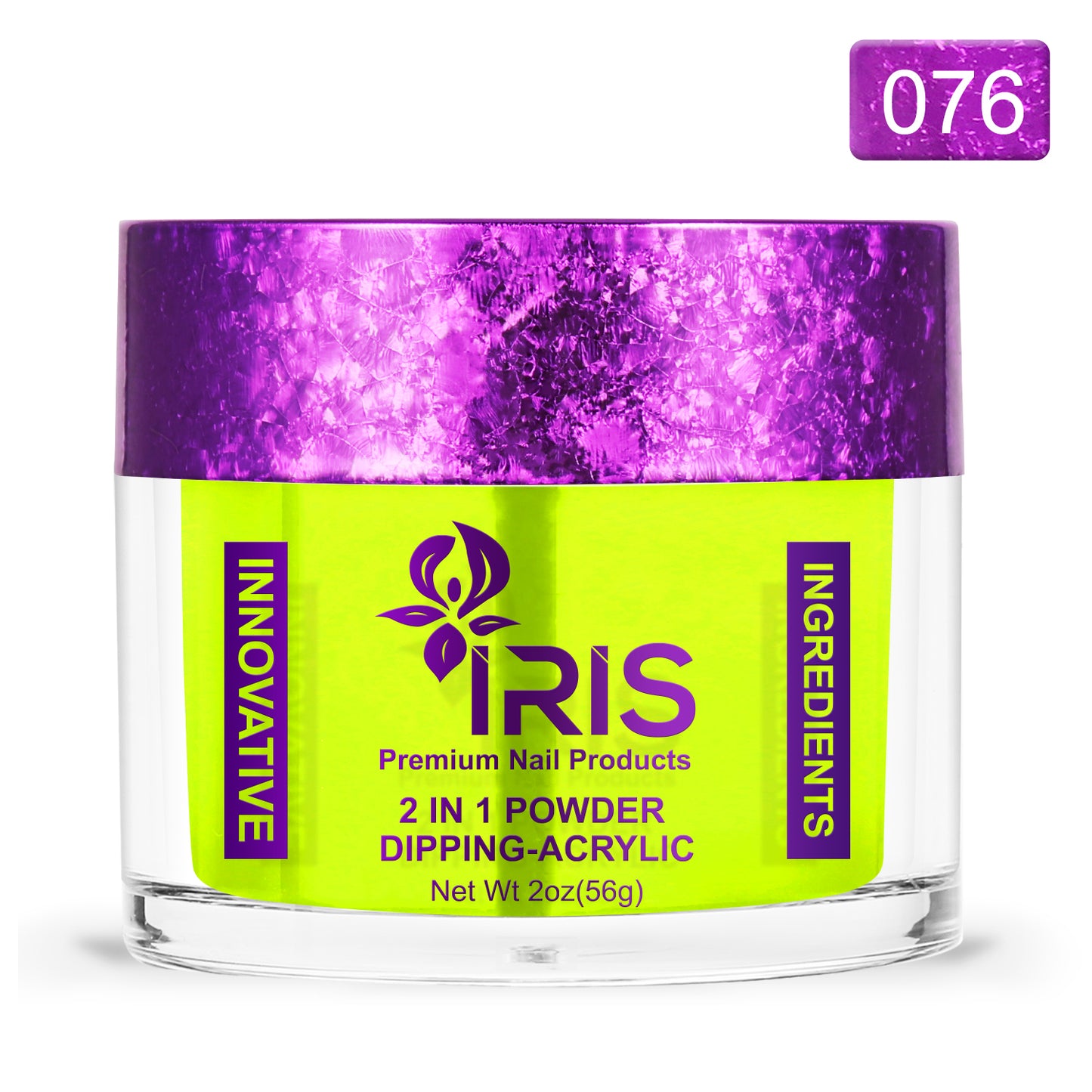 Dip/Acrylic Powder Lacquer/Gel 15ml No.76 Neon Yellow